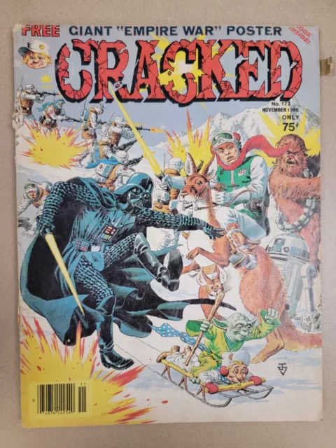 Cracked #173 November 1980 Giant Empire War Poster Comic Book Magazine