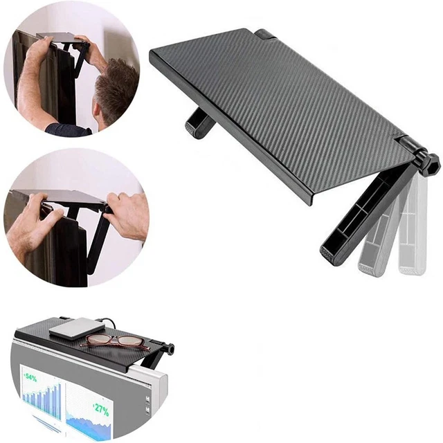 Ripiano Superiore Per TV E Monitor - 2 Pezzi Scaffale Regolabile Per Router, Decoder, Altoparlanti - Foto 2