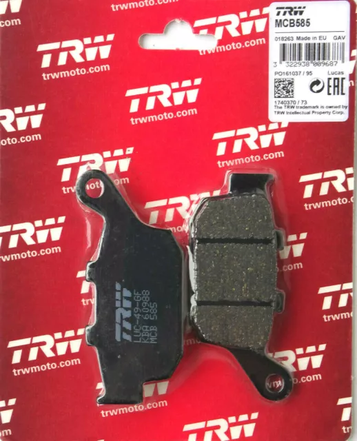 MCB585 Honda - TRW-Lucas Bremsbeläge brake pads Bremsklotz organisch