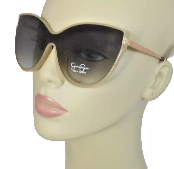 Jessica Simpson Big Cat Eye Sunglasses Cream Rims 1-piece Lens J6116-CMTS