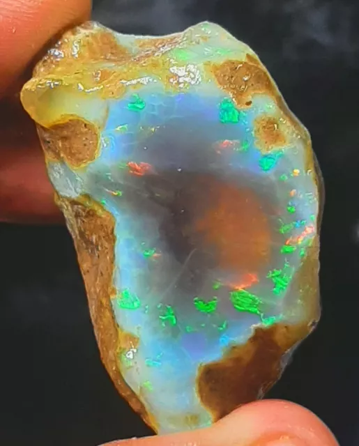 131.40 Carat, Natural Ethiopian Opal Raw Rough, Multi Flash Gemstone.