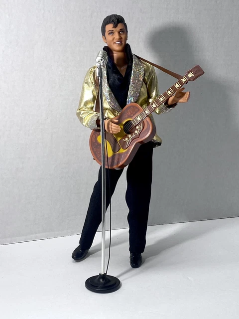 Vintage 1996 Mattel ELVIS DOLL - Posable with GUITAR & MIC - Barbie Loves Elvis Vintage 1996 Mattel ELVIS DOLL - Posable with GUITAR & MIC - Barbie Loves Elvis