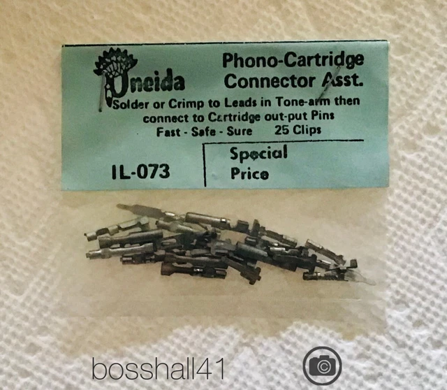 25 ASSORTED VINTAGE Oneida Phono Record Player Tonearm Cartridge Clips