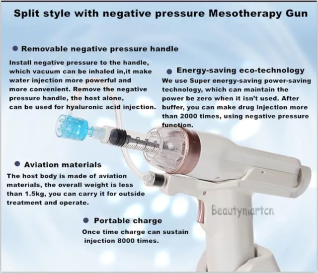 Mesotherapy Gun Intelligent Vacuum Meso Water Injector Skin Care Beauty Device 2