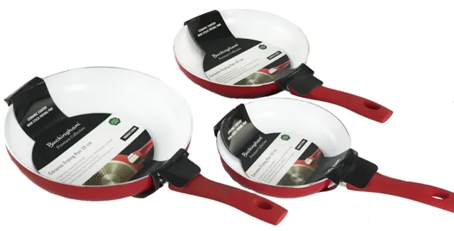 Buckingham Premium Induction Set of 3 Frying Pan with Ceramic Non-Stick Coating