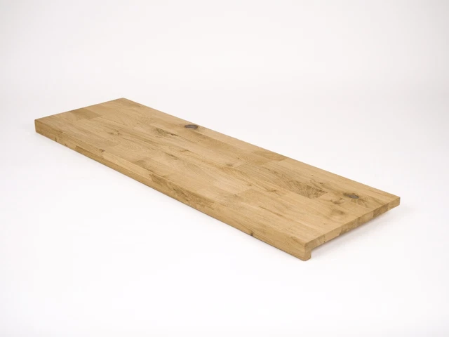 ÚLTIMA OPORTUNIDAD Escalera Estante Alféizar Ventana Roble Rústico KGZ 20 mm Cepillado