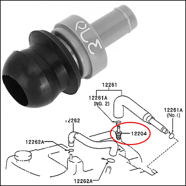 2PCS/Set Car Engine PCV Vent Valve Grommet Seal 12204-15050  90480-18001$g Sg