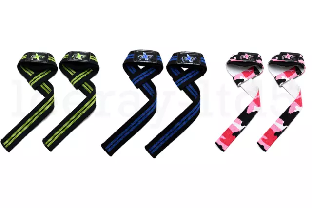 Weight Lifting Bar Straps Training Gym Hand Wrist Grip Support Gloves Wrap