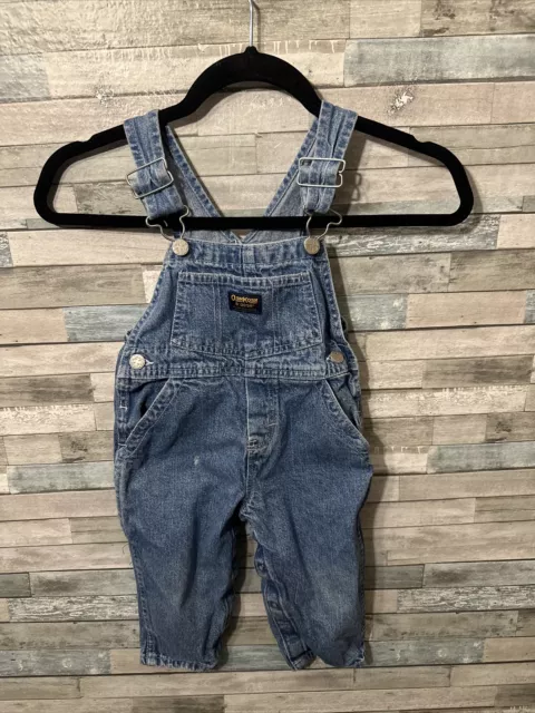 Toddles Vintage Oshkosh B’gosh Overalls Denim Medium Wash Size 2T