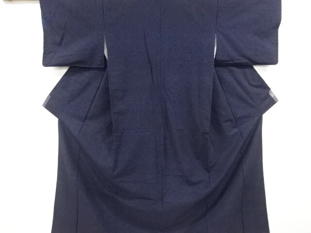 6768521: Japanese Kimono / Antique Kimono / Tsumugi / Woven Geometric