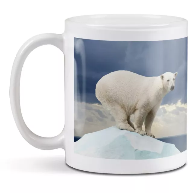 White Ceramic Mug - Polar Bear Ice Animals Wild #8586