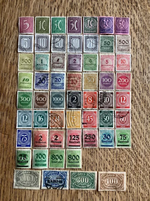Germany. Selection Of 57 Stamps From An Old Collection. As Illustrated.