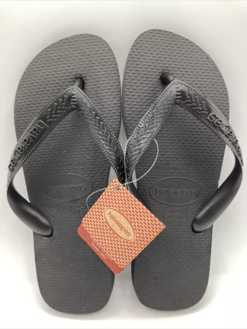 Havaianas Top Fc Unisex Sandals Black Size Women 6/Men 5 Rubber