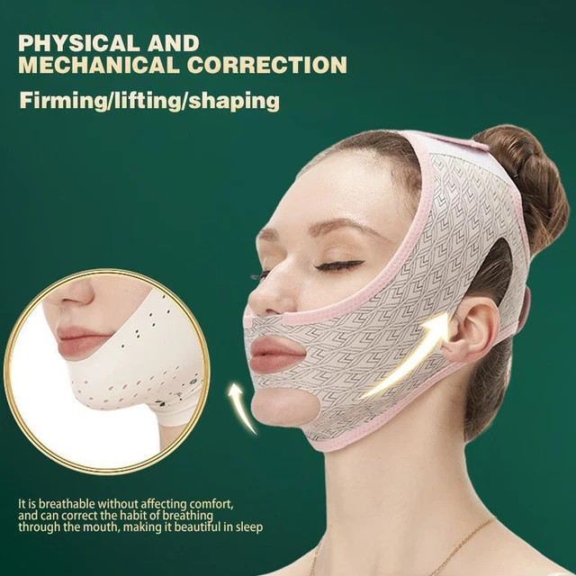 Máscara para dormir de escultura facial de belleza, máscara de elevación línea en V correa facial adelgazante EE. UU.