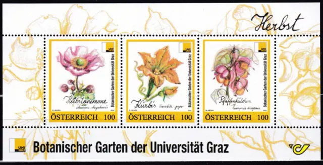 Sonderedition Kleinbogen Botanischer Garten Graz 2022 Herbst Postfrisch ** MNH