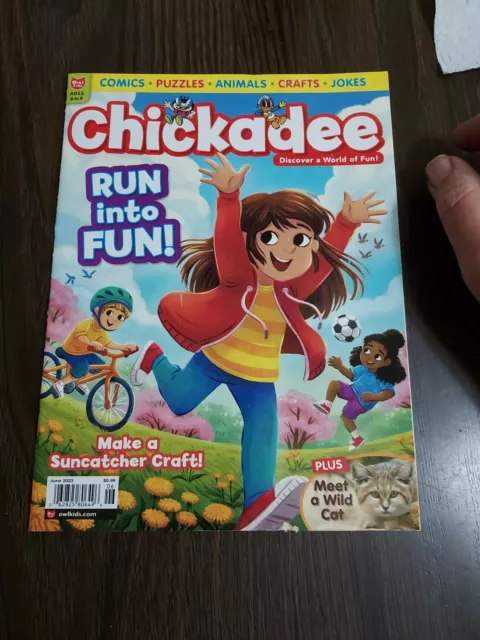 Revista para niños Chickadee junio de 2023