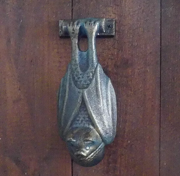 Heurtoir de Porte Chauve-Souris Style Antique Gothique Moyen Âge Fonte Nouveau