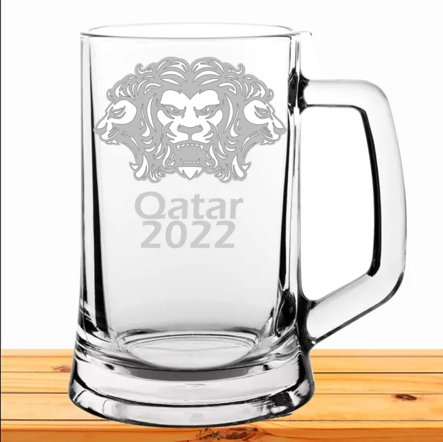 Engraved Tankard Glass Personalised Football England Gift Birthday Present Gifts
