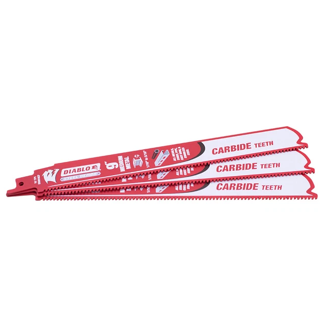 3 Pack 9 inch 10 TPI Diablo Steel Demon Carbide Reciprocating Saw Blades for