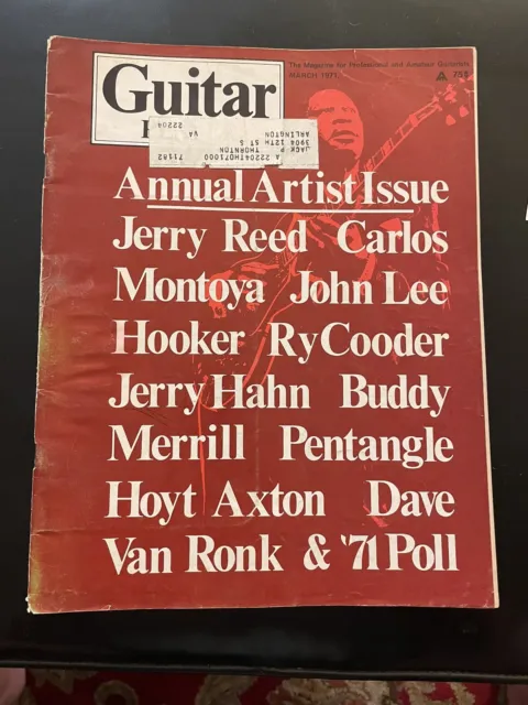 Guitar Player 1971 March Jerry Reed John Lee Hooker Ry Cooder Hoyt Axton Montoya