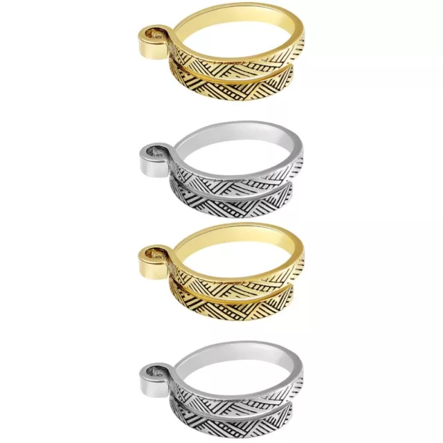 4 piezas anillo de ganchillo abierto anillo de ganchillo de punto herramienta trenzada anillo de punto