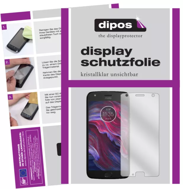 2x Schutzfolie für Lenovo Motorola Moto X4 klar Displayschutzfolie Folie Display