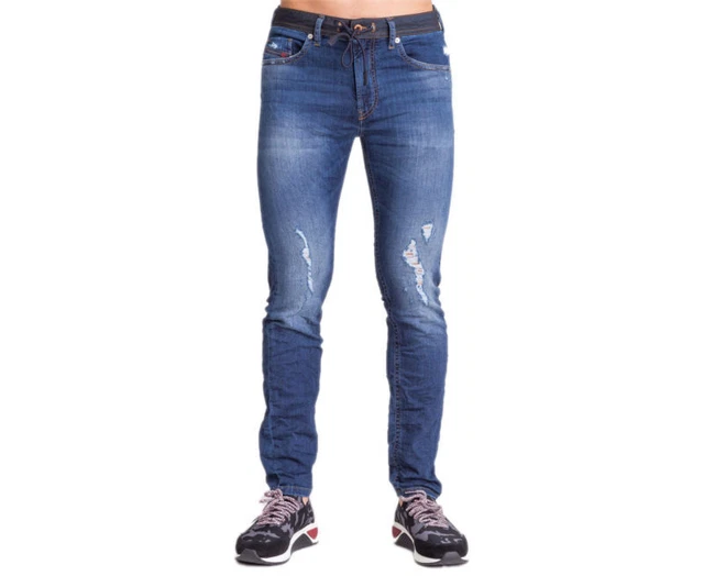 DIESEL THOMMER CB NE 069BD Mens Denim Sweat Jogg Jeans Distress