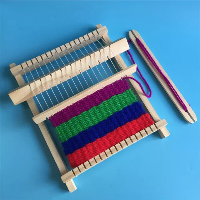 Wooden Weaving Loom Craft Yarn Diy Hand Knitting Machine Kids Education Fact Glo
