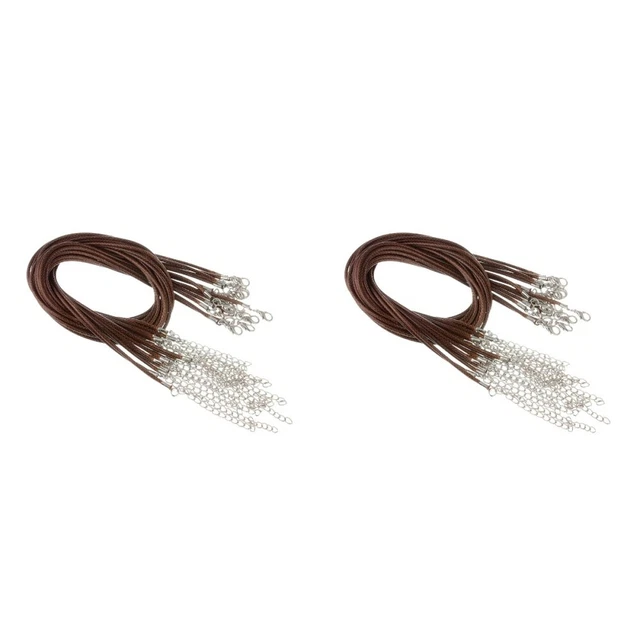 2x Collar Cuerda Colgante Cerradura Perlas Elaboración Cuerda