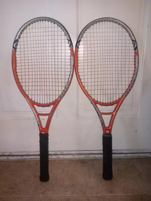 Lot Of 2 Wilson Hyper Hammer 5.2Oversize Tennis Racquets 43/8 Grip Hyper Carbon