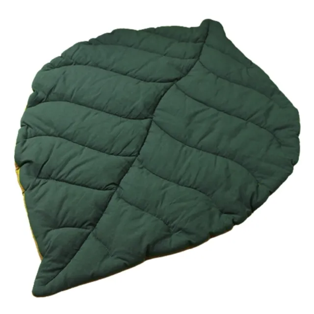 Cotton Blanket Green Color Leaf Shaped Sofa Style Large Leaves Blanket