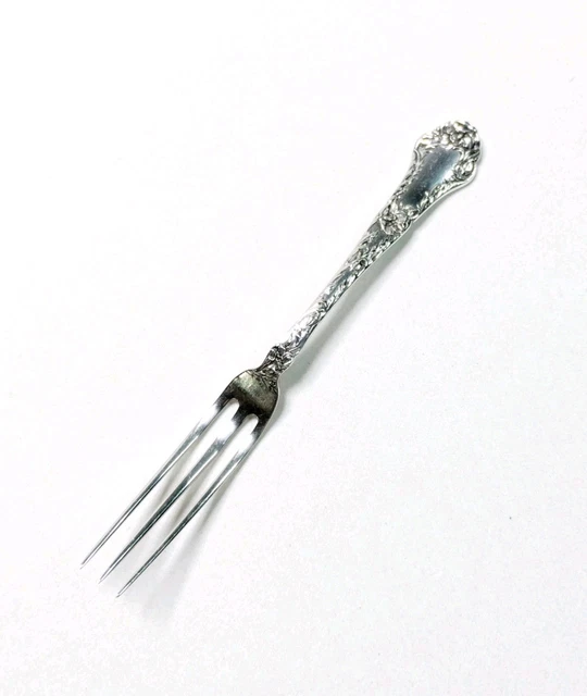 GORHAM STERLING SILVER Poppy Strawberry Fork Tines Antique