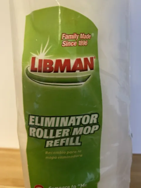 NIP LIBMAN Eliminator Roller Mop Refill  #02029  Eraser Eliminator Mop Refill