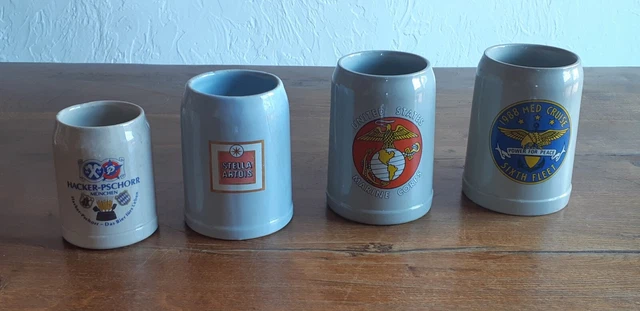 Fausses Chopes à Bière 450ml - Lot De 2 En Plastique PS | Double Paroi, Design Mezzanine | Déco Bar, Farce