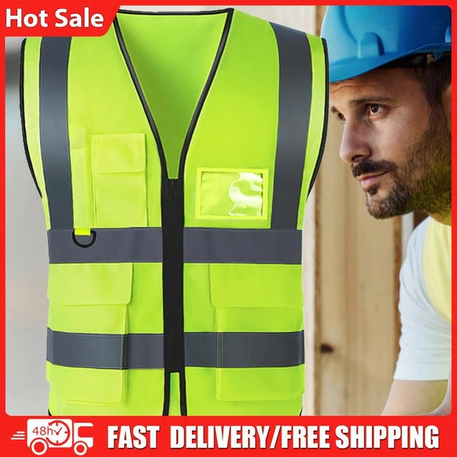 Gilet di sicurezza riflettente auto gilet riflettente multitasca per conducenti lavoratori