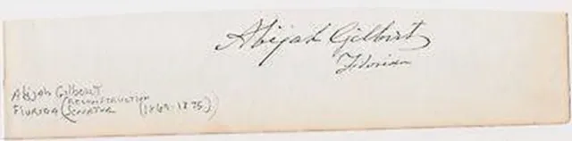 Abijah Gilbert Florida Senator Reconstruction Antique Autograph Signature