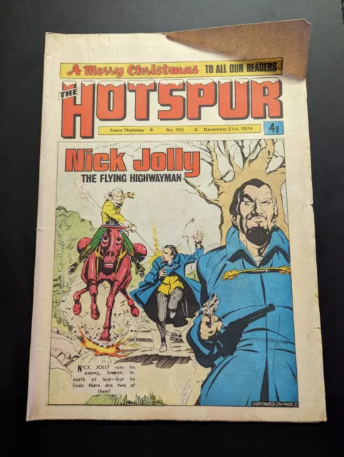 Hotspur Comic No 792, December 21st 1974, Xmas Issue, FREE UK POSTAGE