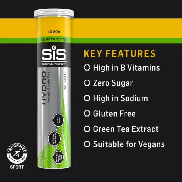 SIS Go Hydro| Zero Sugar| Effervescent Electrolyte Tablets| For Improved & | for 3