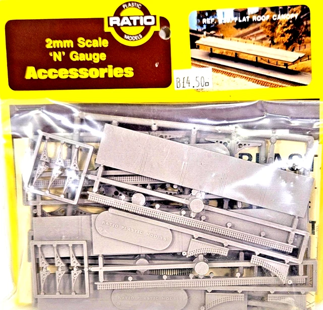 RATIO PLASTIC MODELS Flat Roof Canopy Ref No 225 2mm Scale N Gauge ...