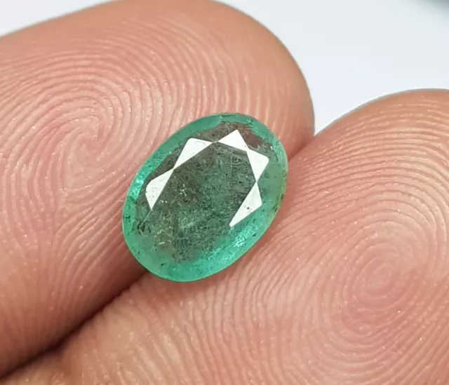 1.45 Ct Natural Emerald Zambian Oval Cut Rich Green Untreated Certified Gems