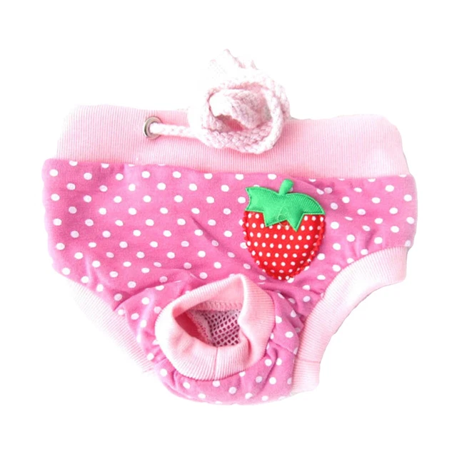 Pet Windel Hygiene Physiologische Hosen Dot Strawberry Waschbare Männliche