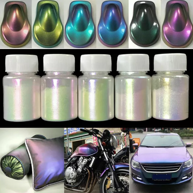 1x Chameleon Color Changing Pearl Powder For Bike Car Paint Pigment Accessories