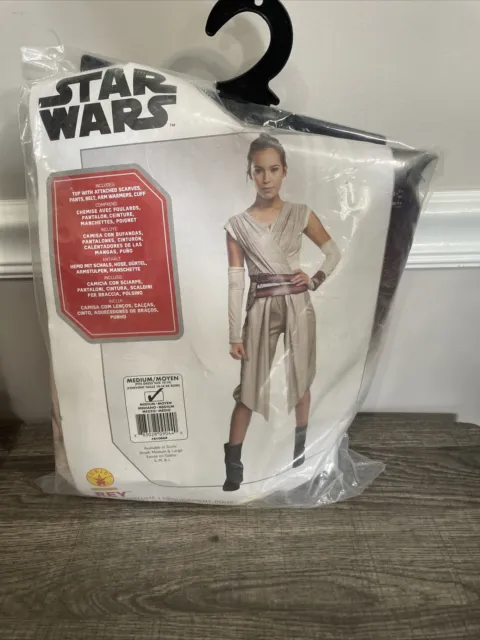 Ladies Official Deluxe Rey Star Wars Force Awakens Costume Cosplay Outfit Medium