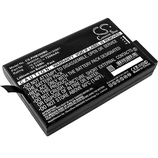 Battery for Philips  740 Select Vital Signs Monitor, ELI 380 ECG, FM20, FM30, In