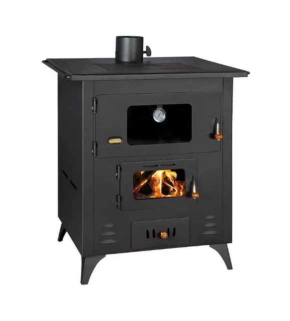 Poêle à Bois à Accumulation Magnifique Prity K1 W8 - 67 Kg - Noir - 76x45x40cm