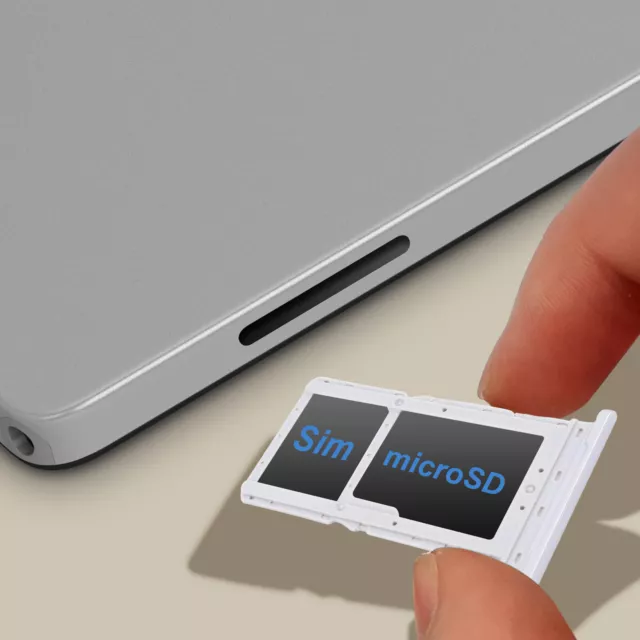 SIM Card Tray for Samsung Galaxy Tab A8 10.5 Nano SIM + Micro-SD Silver 3