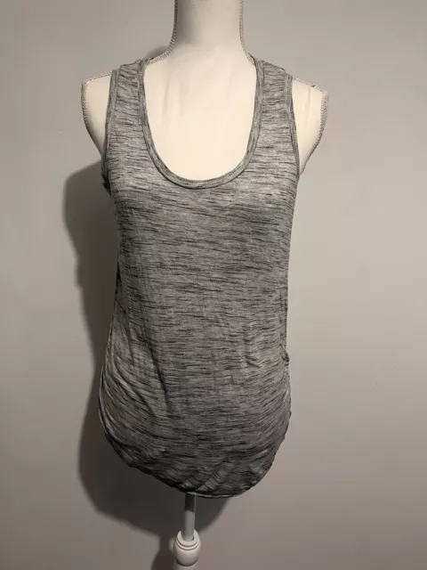 Maternity vest top GAP size M 12/14 grey merle round neck womens