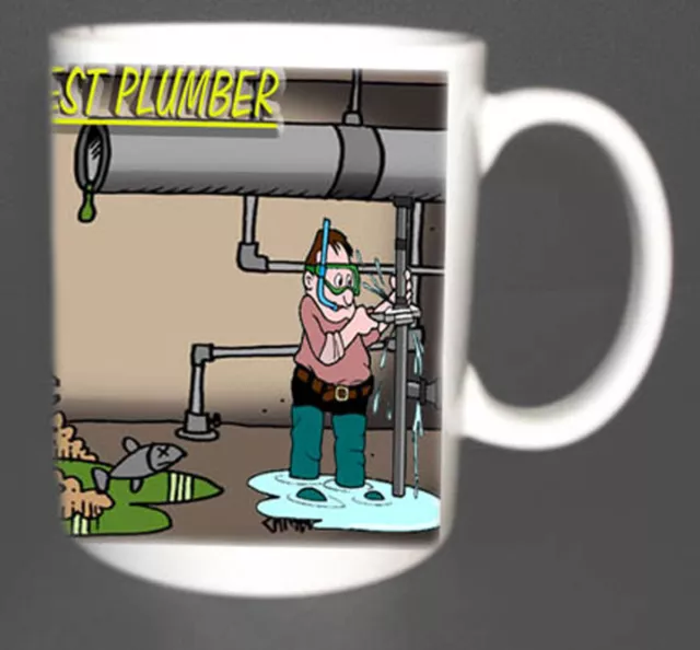 The Worlds Best Plumber Mug. Limited Edition Gift, With Gift Box