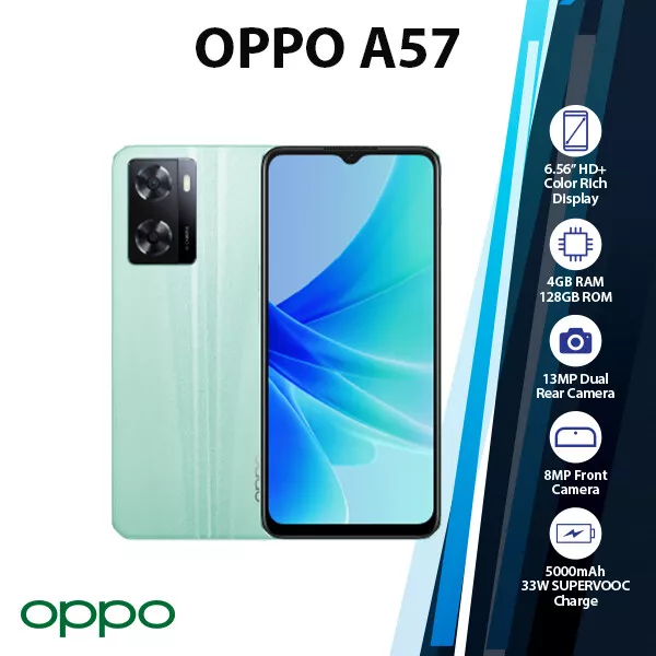 OPPO A57s - 128GB - Starry Blue Green (Unlocked) - VERY Good Condition
