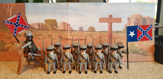 Playmobil western sudiste régiment infanterie texas 15 personnages